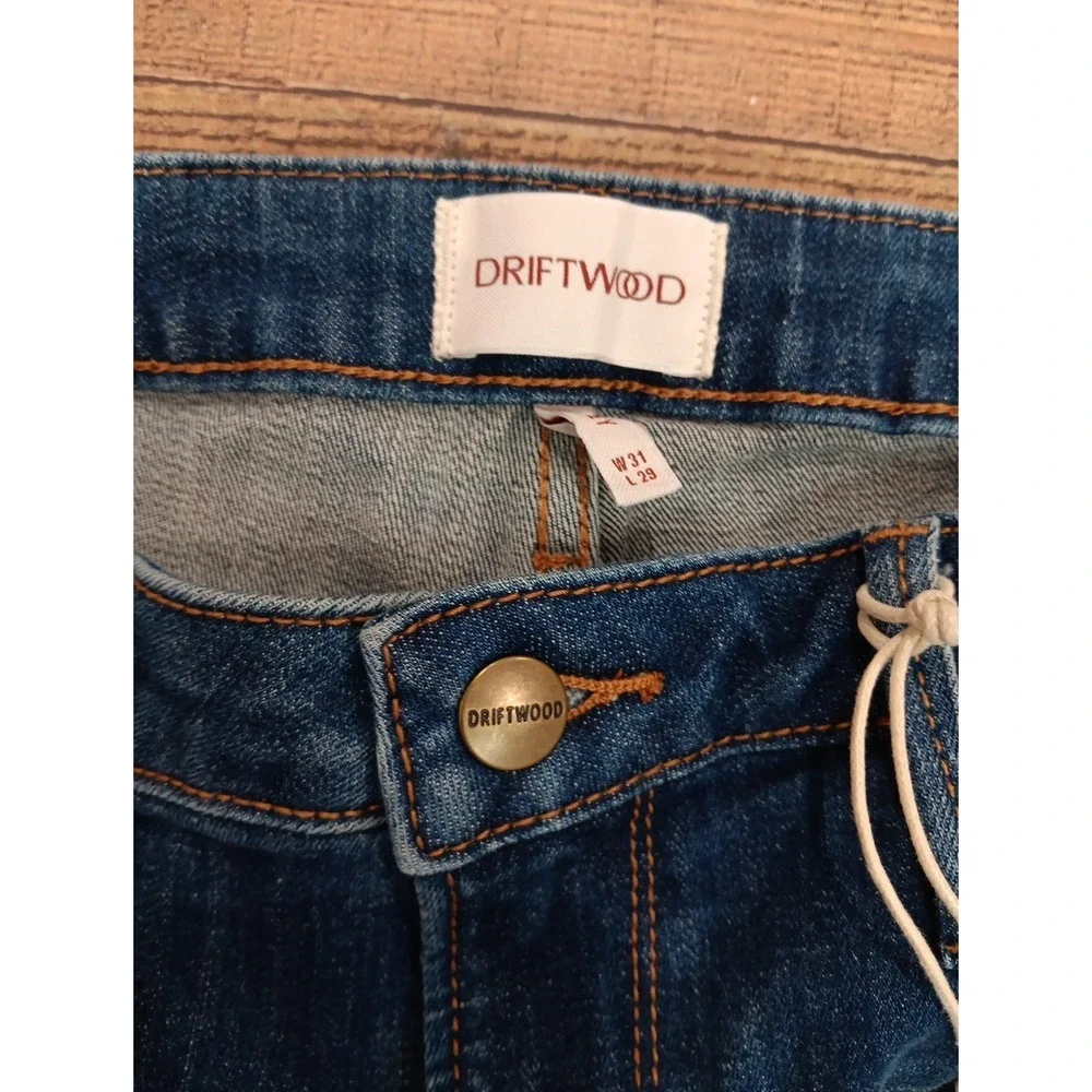 Driftwood Audrey Womens 31/29 Straight Leg Medium Blue Denim Classic  Jeans 2625